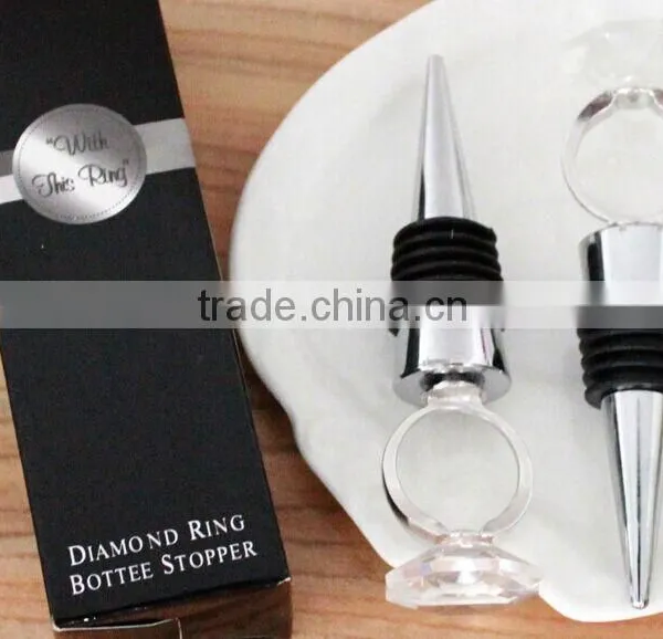 Metal Wine Stopper/ Wedding Silver Chrome Wine Bottle Stopper Set Gifts photo-3