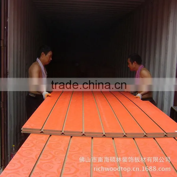 China Factory Price Rose Design 15mm18mm Gridwall Panels Slotted MDF Melamine Mdf Used in Supermarket photo-2