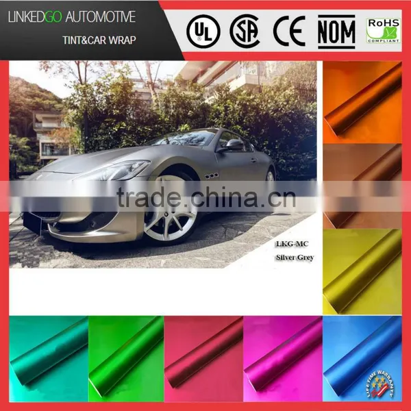 Factory Direct Sales 1.52*20m Self Adhesive Vinyl Rolls With Air Bubble Channel Car Wrapping