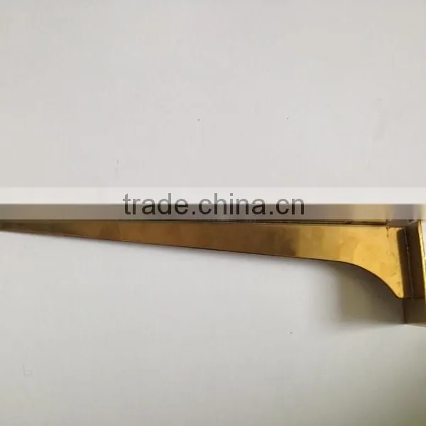 Golden Glass Brackets,Slatwall Shelf Brackets,glass Support photo-3