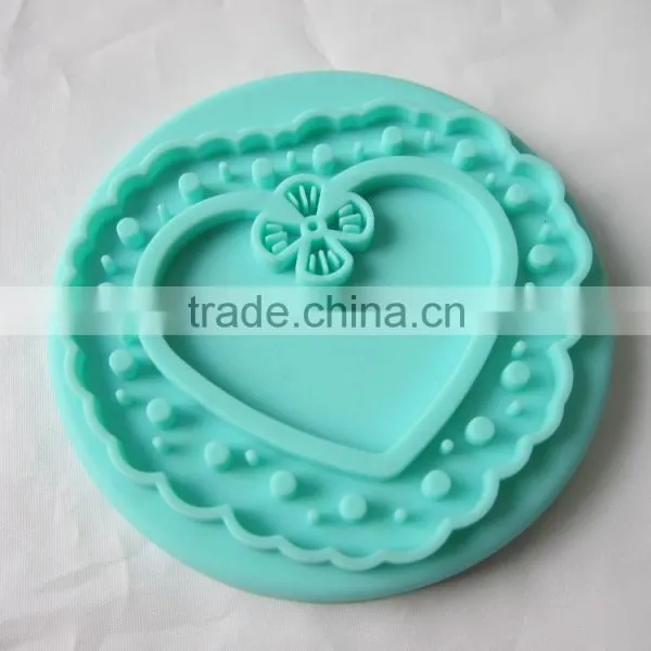 Food Grade Dia.7.5cm Silicone Cookie Stamp in Heart Design photo-4