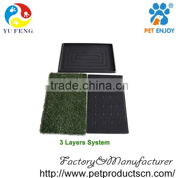 Pet Potty Three Layer With Artificial Grass Dog Toilet Training Pad Park Patch Mat Indoor Outdoor photo-3