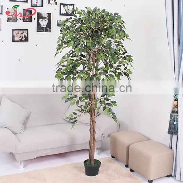 2016 Artificial Green Ficus Tree Plant /beautiful Green Ficus/factory Artificial Ficus Wholesale