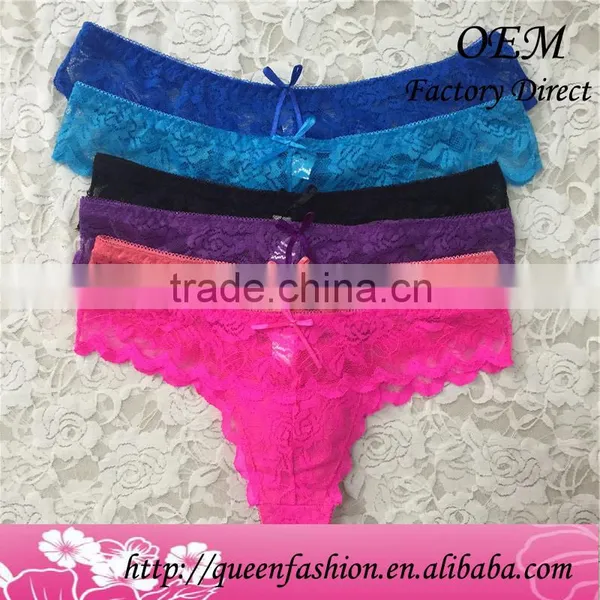 Flattering Ride Up Butt Bunch Lace Ginger Women Underneath Panties Underwear Made in China