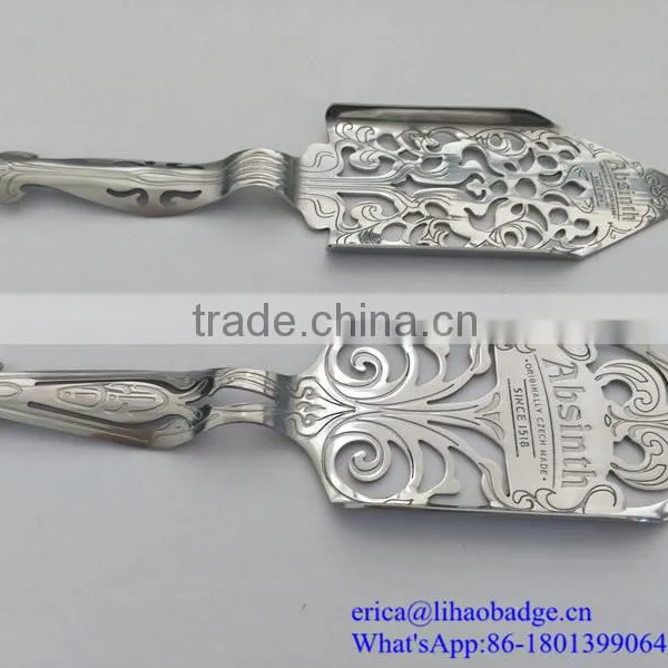 Stainless Steel Absinthe Spoon, Leaf Shap Spoon,absinthe Accessories,vermuth Spoon photo-4