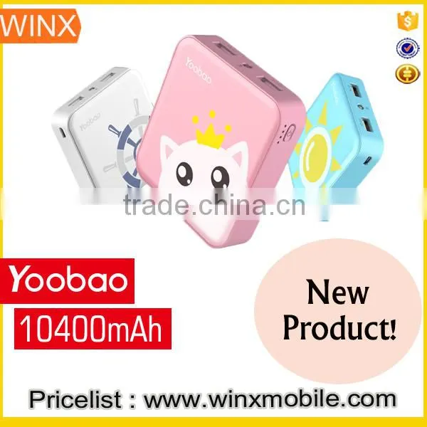 Yoobao 10400 Mah Power Bank Cartoon Sunshine Version Android Micro-USB Input photo-2