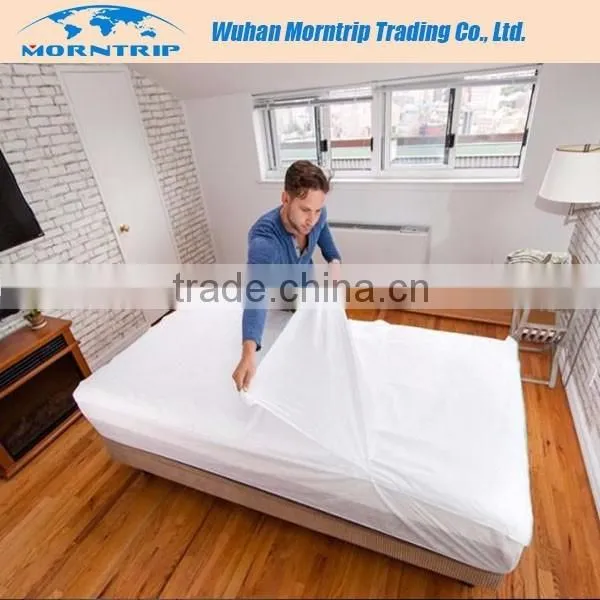 Hotel Supplies White Customized Size Disposable Protective Nonwoven Spunlace Bedsheet Bed Sheet photo-2