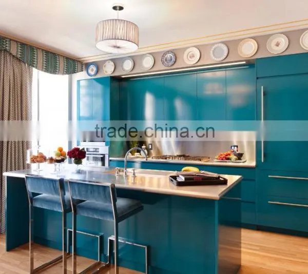 Customized MDF Lacquer Kitchen Cabinet Interior Design photo-3