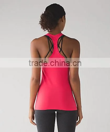 OEM Service Sexy Yoga Shirt Gym Vest Tight Tank Tops Wholesale Women photo-2