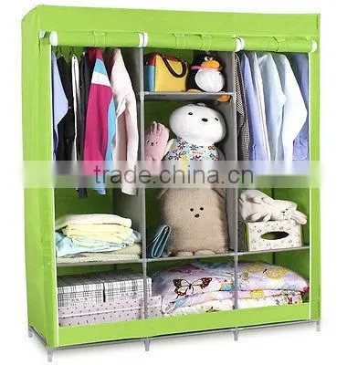 Portable Clothes Rack Wardrobes Bedroom,Wardrobe Closet Storage Organizer Garment Rack With Shelves photo-2