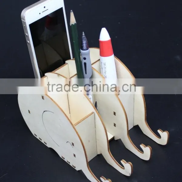 Environmental Plywood Pencil Holder ,pencil Vase for Kids,cute Animal Plywood Pencil Holder photo-2