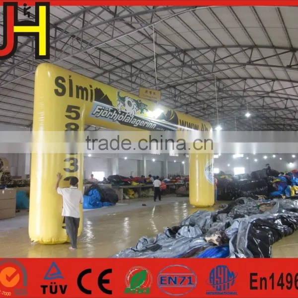 Yellow Inflatable Gate, Inflatable Arch Rental, Cheap Promotion Finish Line photo-2