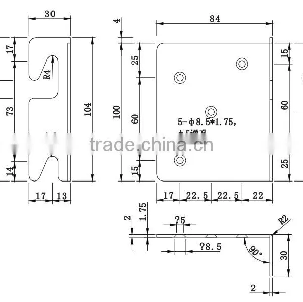 Furniture Bed Connecting Fittings Metal Bed Rail Connector Brackets photo-2
