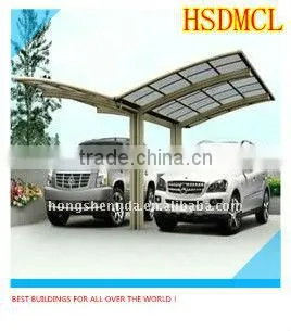 China Steel Structure Carports Garages With Polycarbonate Roof for Sale