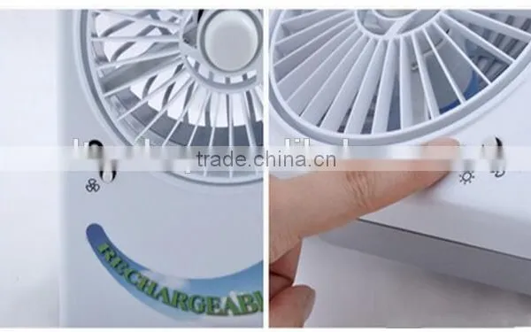 Hot Sale 3 in 1 Multifunction 6 Inch Solar Fan Rechargeable Emergency LED Light photo-4