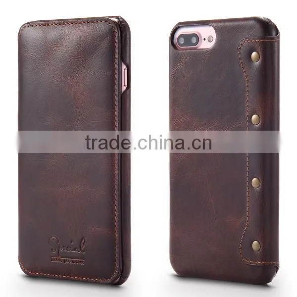2017 5.5 Inch Universal Cowhide Flip Leather Phone Case For IPhone 7 Plus/6 Plus photo-3