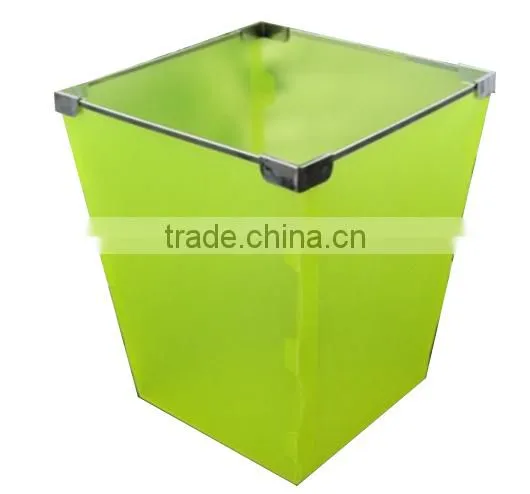Easy Assembly Plastic Trash Can With Metal Edge photo-2
