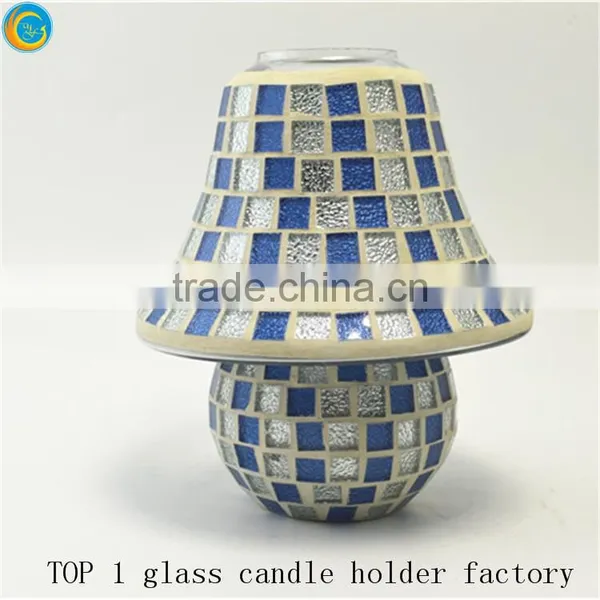 Glass Mosaic Antique Candlestick Holders photo-2