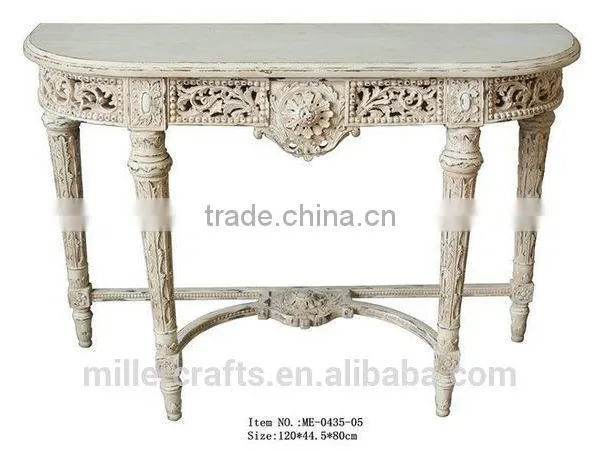 Antique Gold Living Room Console Table Rococo Furniture photo-3
