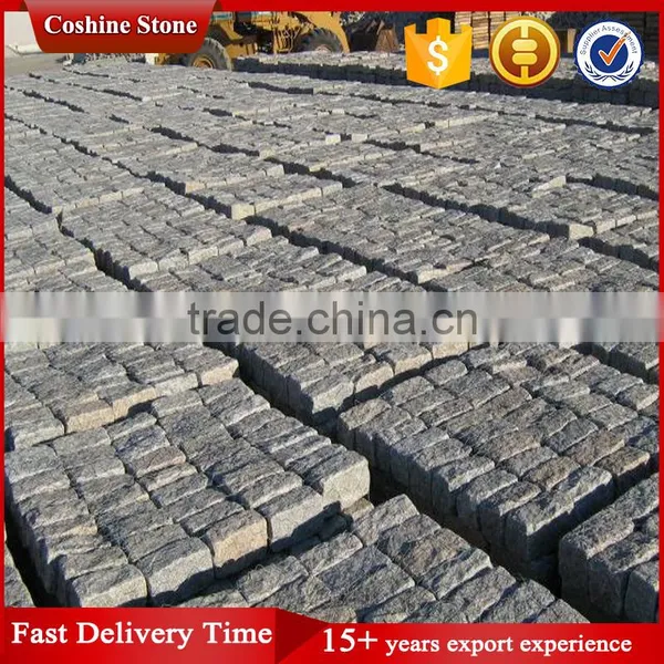 Grey White Granite Cobble Paving Stone photo-2