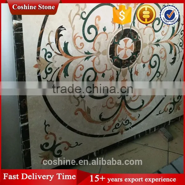 Beautiful Flower Beige Marble Medallion Floor Tiles Marble photo-4