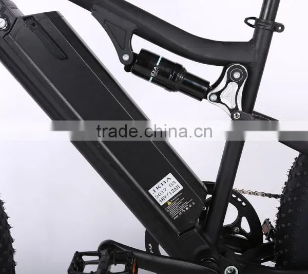 New Arrival 26 Inch 48V Full Suspension Fat Tire Electric Mountain Bike With Hidden Battery photo-2