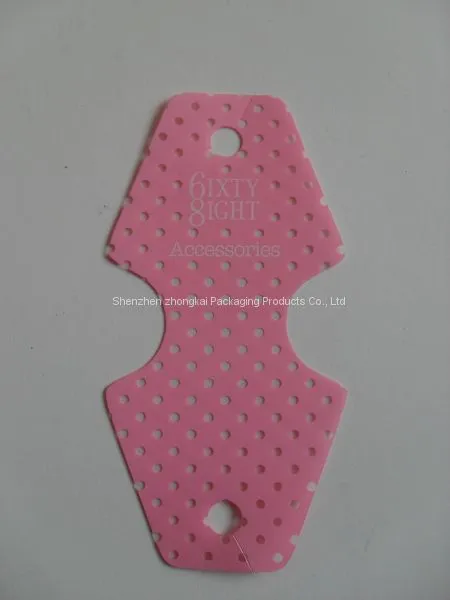 PVC folded jewelry card for bracelet display
