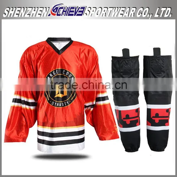 Custom Team Design Usa Hockey Jersey Shirts photo-4