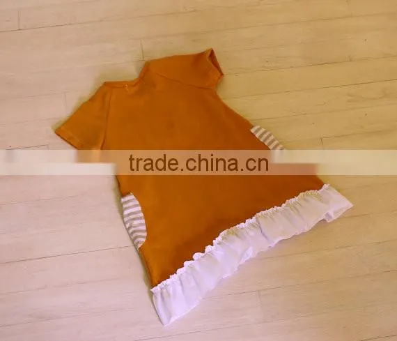 Pictures of Fall Boutique Girl Clothing Ruffle Raglan Lace Baby Dress HSD2596 photo-2