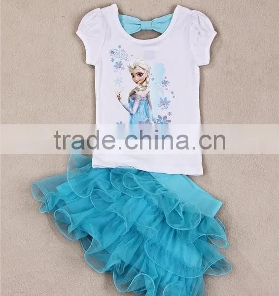 High Fashion Childrens Clothing White T-shirt Tutu Dress Professional Ballet Tutu Baby Tutu Dress photo-2
