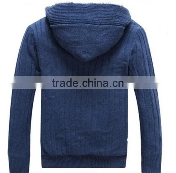 Button Down Pattern Sweater Jersey Heavy Knit Cardigan Man photo-2