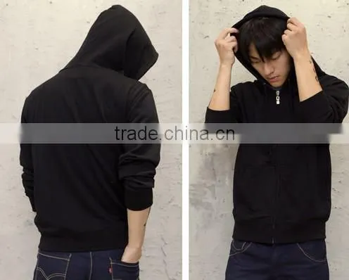 2017 New Product Good Quality China Wholesale Professional Plain Custom Zipper Hoody Fashion for Men photo-2