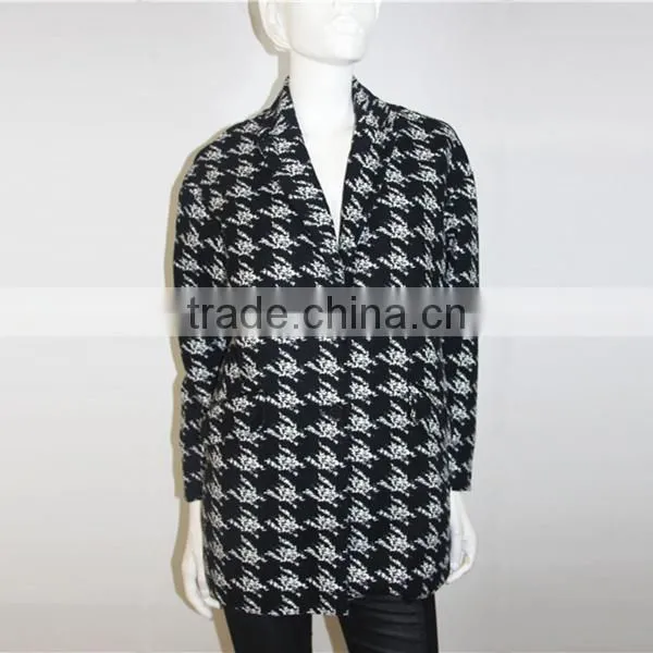 2014 Ladies Fashion Embroidery High-end Long Coat New Designed Knitted Coats photo-2
