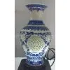 Oriental Blue and White Porcelain Lamp