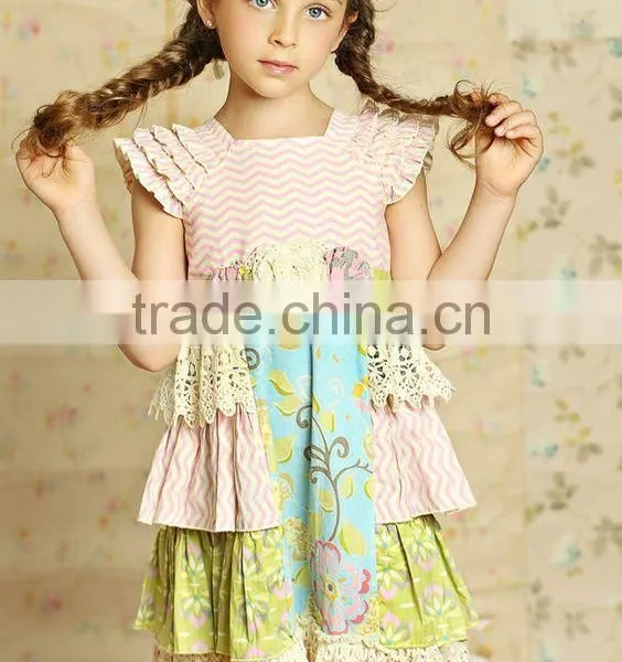 Summer Girls Clothing Mustard Pie Remake Children Clothes Sets photo-2