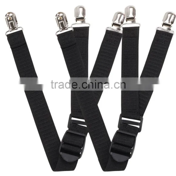 Straight,Stirrup,Y Style Shirt Stays Shirt Holders With Locking Clamps- Black 4pack photo-5
