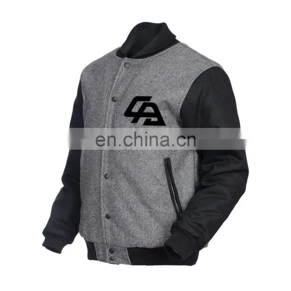 Unisex Cheap Custom Made Varsity Jackets High Quality Baseball Uniform Jacket photo-3