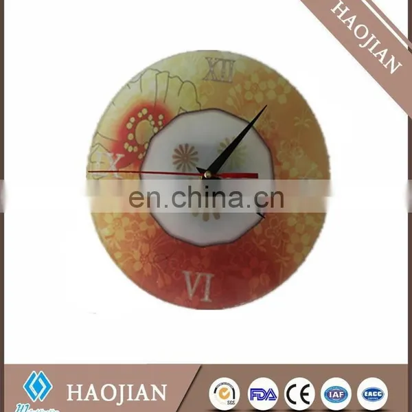 Sublimation Tempered Smooth Surface Glass Clock With Hands and Mechanism photo-4