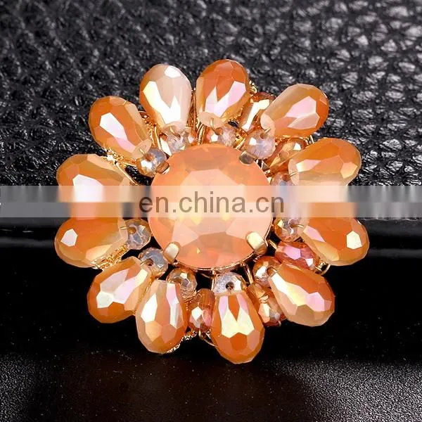 Top Crystal Glass Sparkling Women Brooch Fashion Jewelry 6 Colors Wholesale photo-5