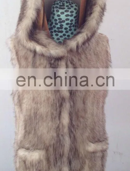 Genuine Possum Fur Long Vest for Women photo-4