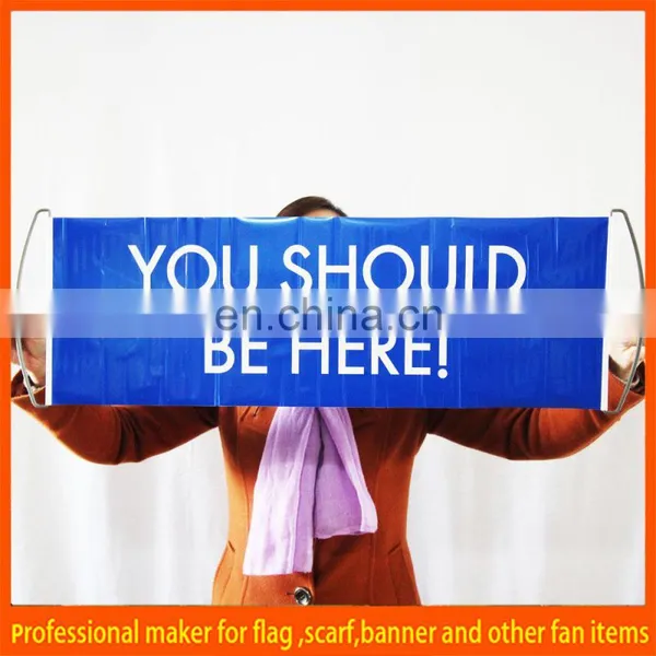 Double Sides Printed Hand Scrolling Banner Linda photo-4
