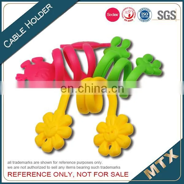 Silicone Cord Holder Cable Winder Eco-friendly Silicone Mobile Phone Holder photo-3