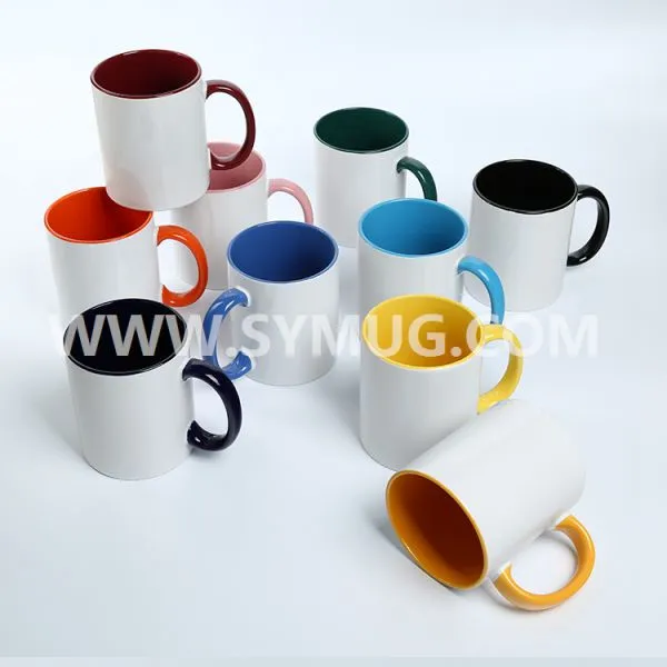 11 oz Color Inside and Handle Sublimation Ceramic Mug Wholesale photo-3