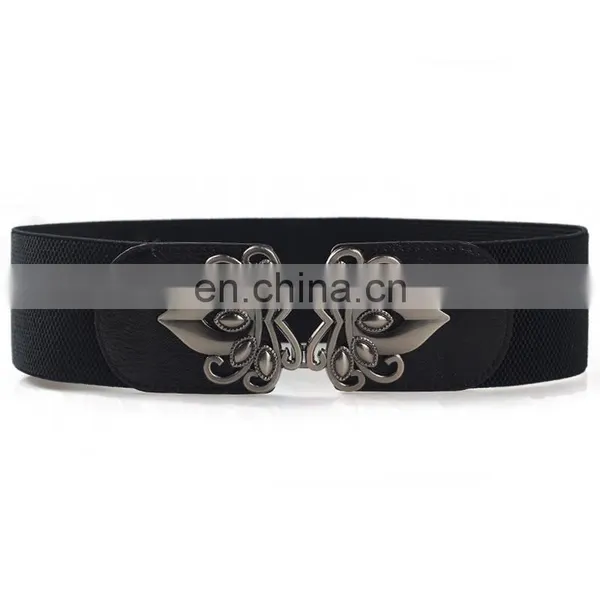 Womens Vintage Waist Belt Wide Elastic Stretch Retro Belt 6 Colors Options photo-2