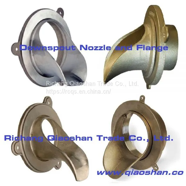 Bronze Downspout Nozzle With 3 Inch No-Hub Inlet for Roof Drainage photo-4