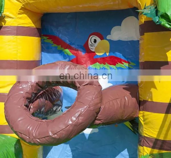 Jungle Themed Inflatable Carnival Game Set Big Mouth Baseball Basketball Hoverball Games For Events photo-4