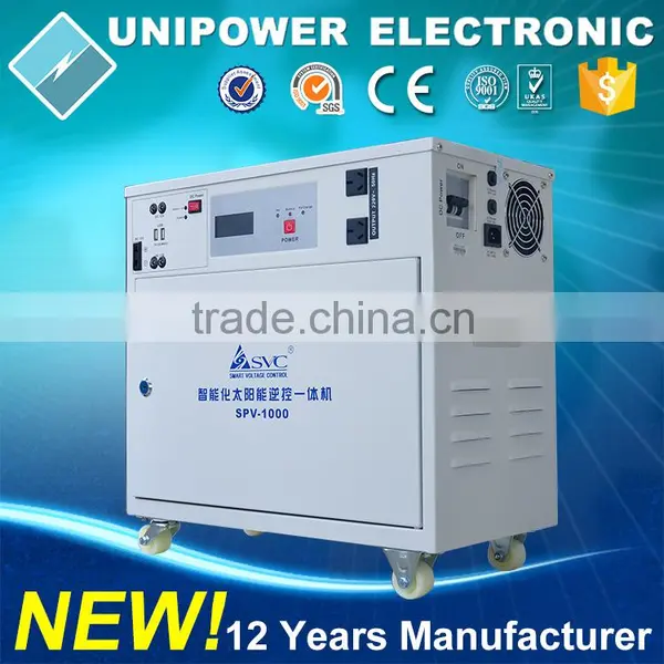 ALL-IN-ONE 480W Pure Sine Wave AC/DC Output LCD/LED 12V/24V Home Solar Power System