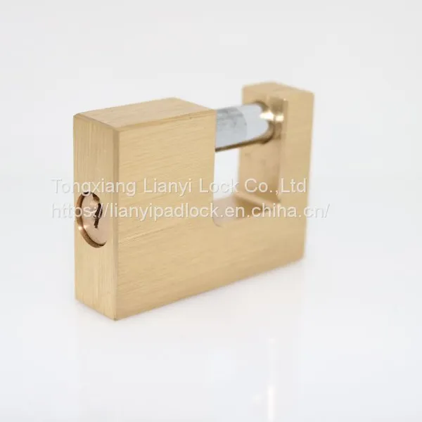 Good Quality Safety Cheap Solid Brass Anti-cut Anti-rust Anti-theft 50-90mm Rectangular Brass Padlock photo-2
