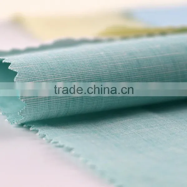 Chambray Fabric,linen Cotton Fabric for Men's Shirt,linen Cotton Yarn Dyed Fabric photo-3
