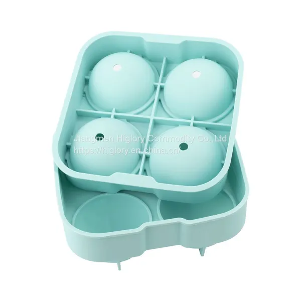 2022 Amazon Hot Selling Ball Shape Household Silicone Freezer Trays Silicone Ice Cube Mold Seals In Freshness With Lid photo-4